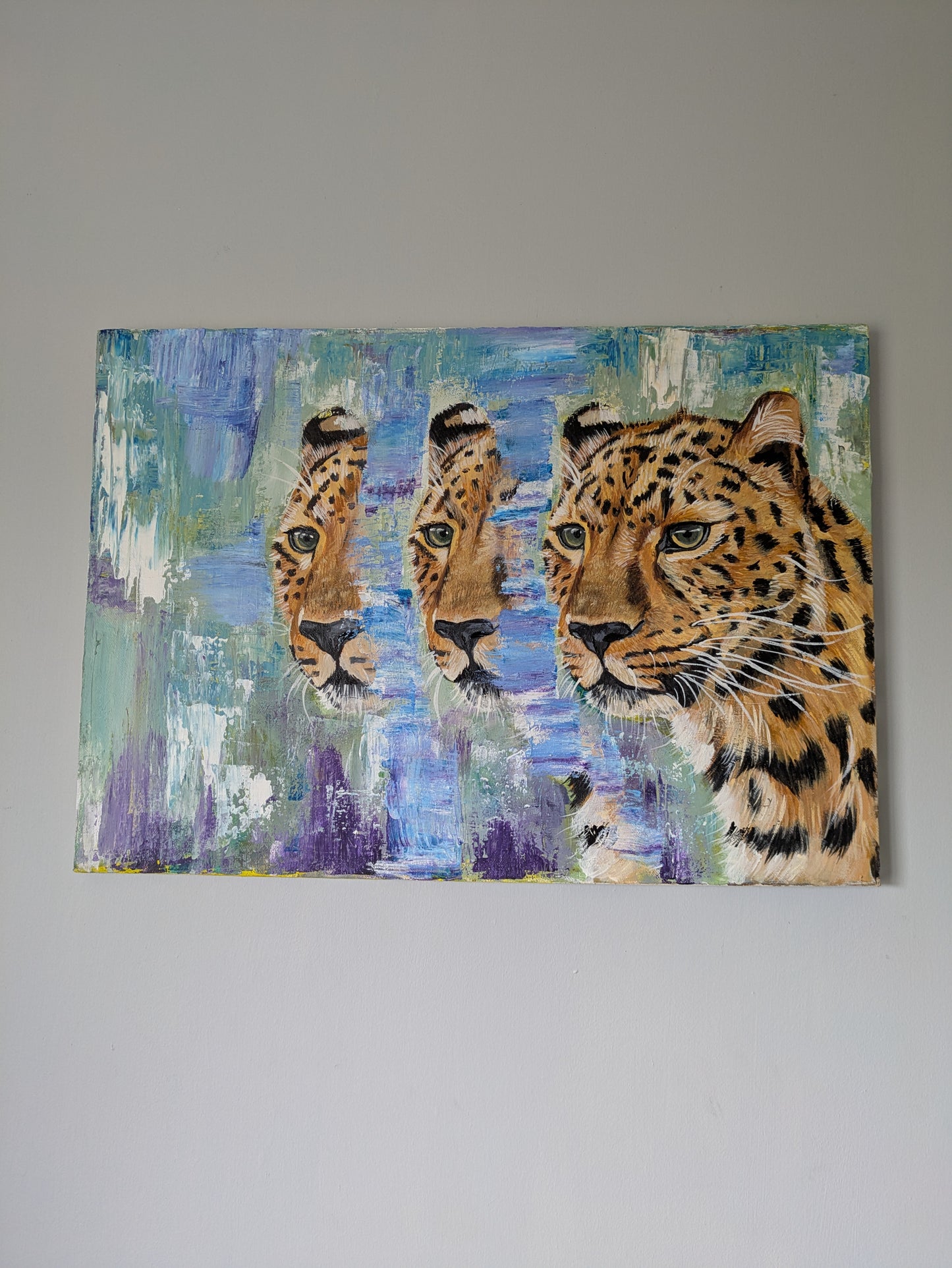 "Leopards Can Swim" Original Oil Painting