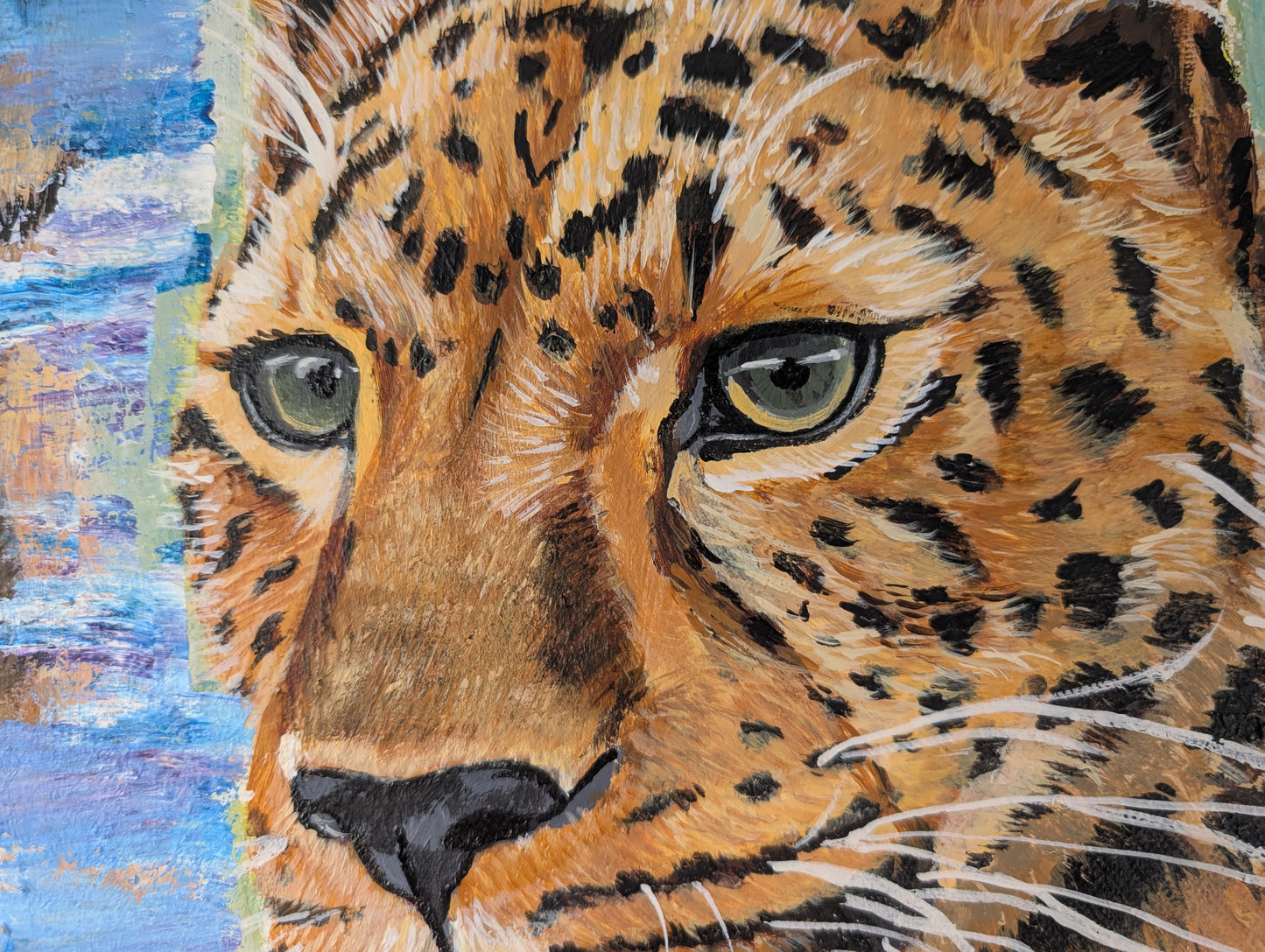 "Leopards Can Swim" Original Oil Painting